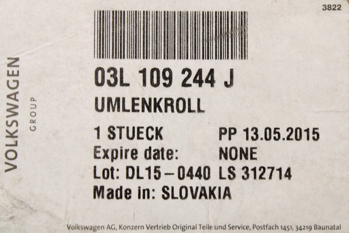 VW Tiguan Audi A6 Q3 TT Skoda SEAT timing belt idler pulley 03L109244J