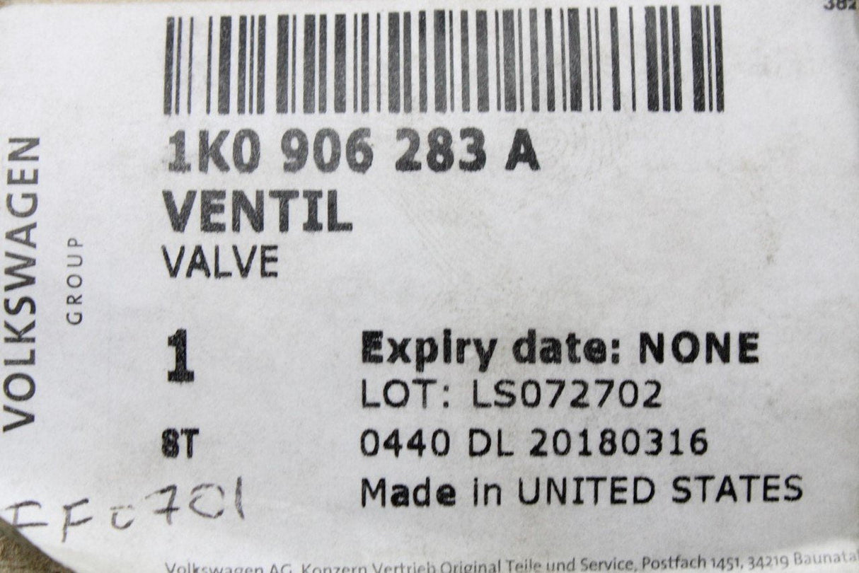 VW Audi Skoda SEAT 1.9 2.0 TDI EGR vacuum solenoid valve 1K0906283A