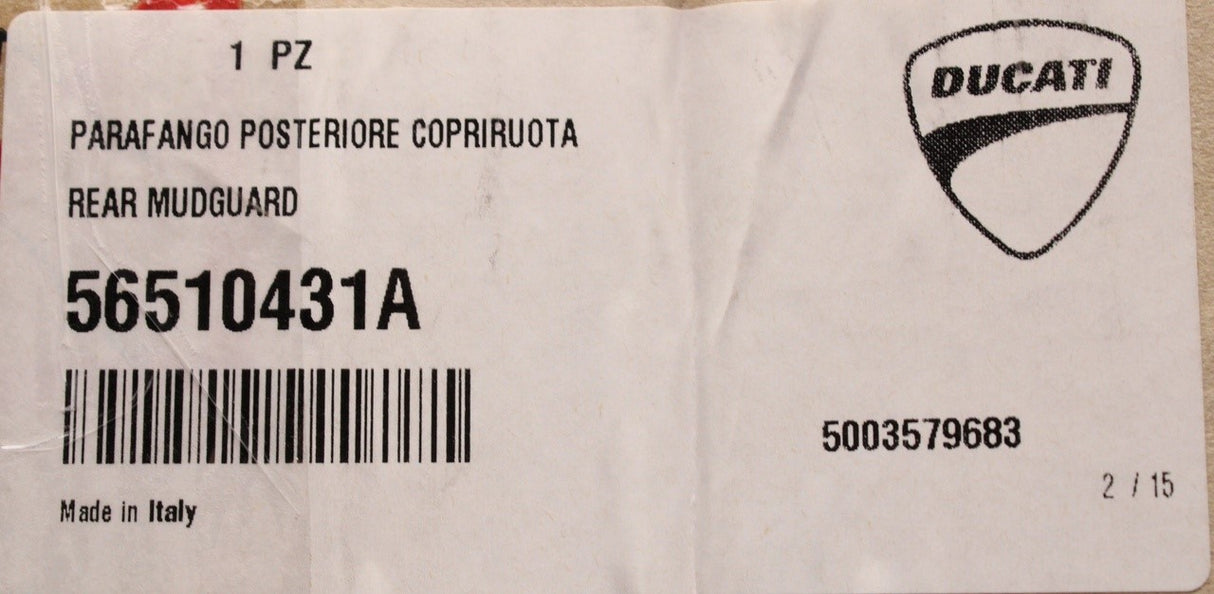 Ducati Monster 09-15 Hypermotard 13-on rear mud guard hugger 56510431A