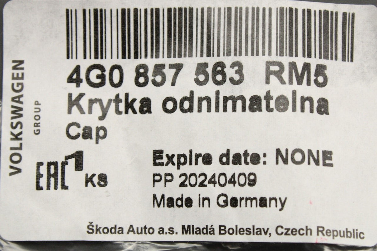 Skoda Octavia Scala SEAT Leon 2019-on sun visor clip cover 4G0857563 RM5