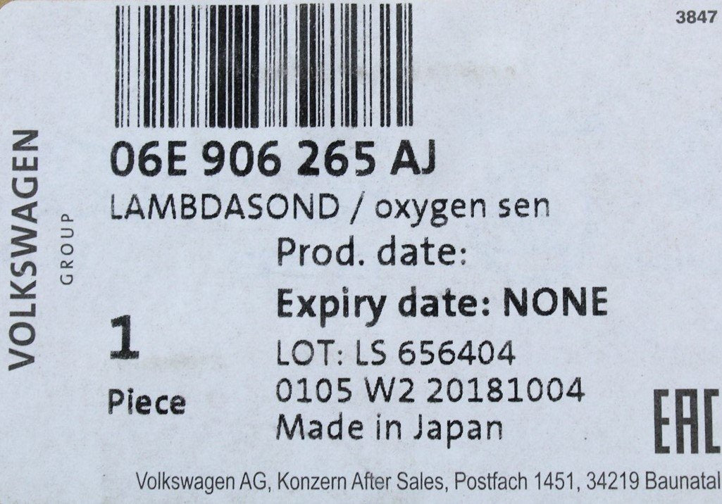 Audi A4 A5 Q5 3.0 3.2 V6 TFSI Front lambda sensor probe 06E906265AJ