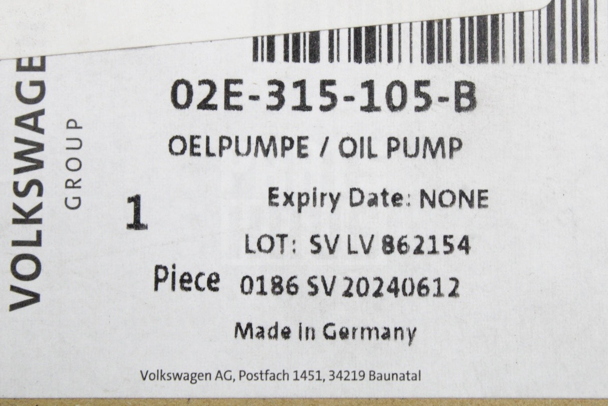 VW Audi Skoda SEAT 2003-on DSG DQ250 gearbox oil pump 02E315105B