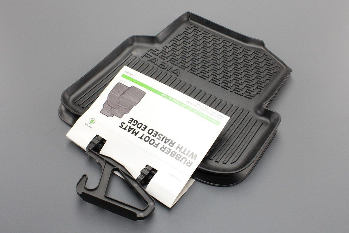 Skoda Fabia 2015-21 all-weather rubber floor mats pair (rear) 6V0061551, view 1