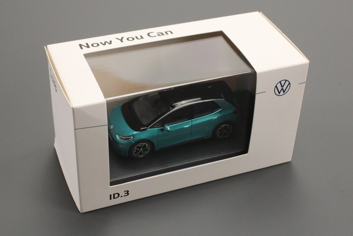 VW ID.3 1:43 model car (Makena/Turquoise Metallic) 10A099300 C6L, view 1