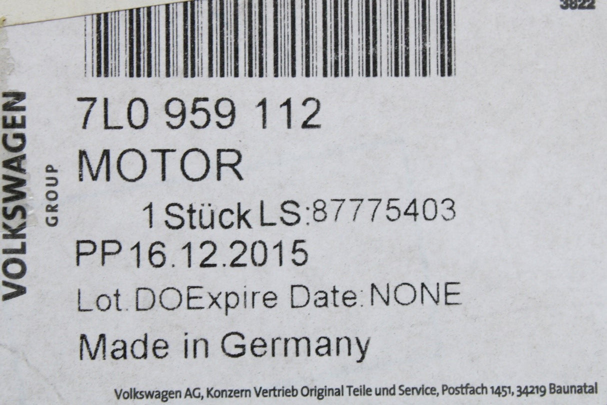 VW Audi A4 Q7 SEAT front seat height adjustment motor (right) 7L0959112