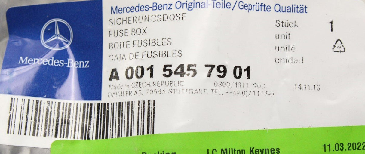 Mercedes-Benz C-Class fuse box (1-9) A0015457901