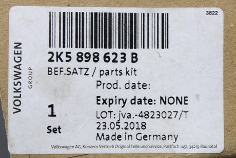 VW Caddy 2004-15 rear bumper attachments parts set 2K5898623B