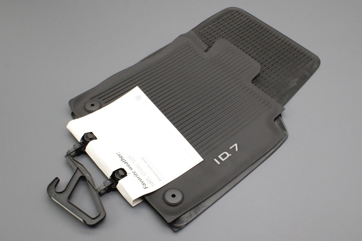 VW ID.7 2023-on RHD rubber all weather floor mats (front) 14C061502 82V