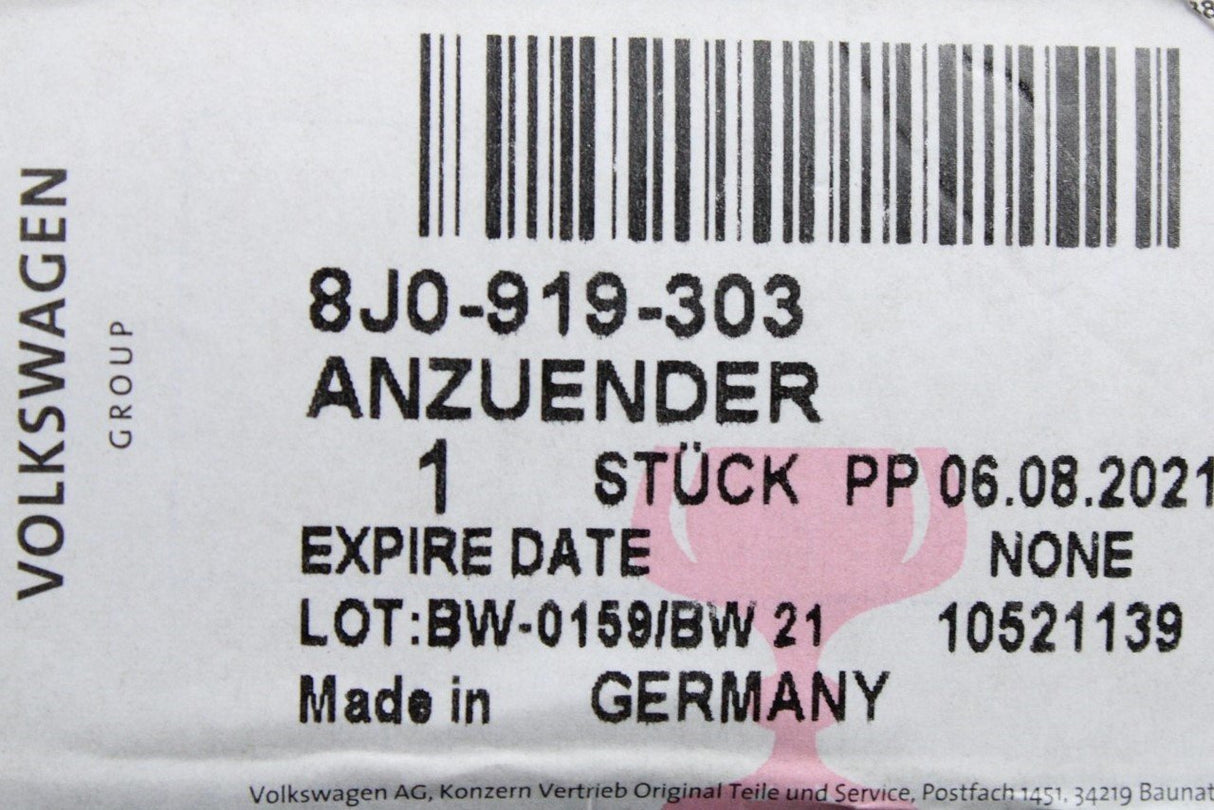 Audi A4 A5 Q5 TT TTS RS4 RS5 TTRS 12v socket cigarette lighter 8J0919303