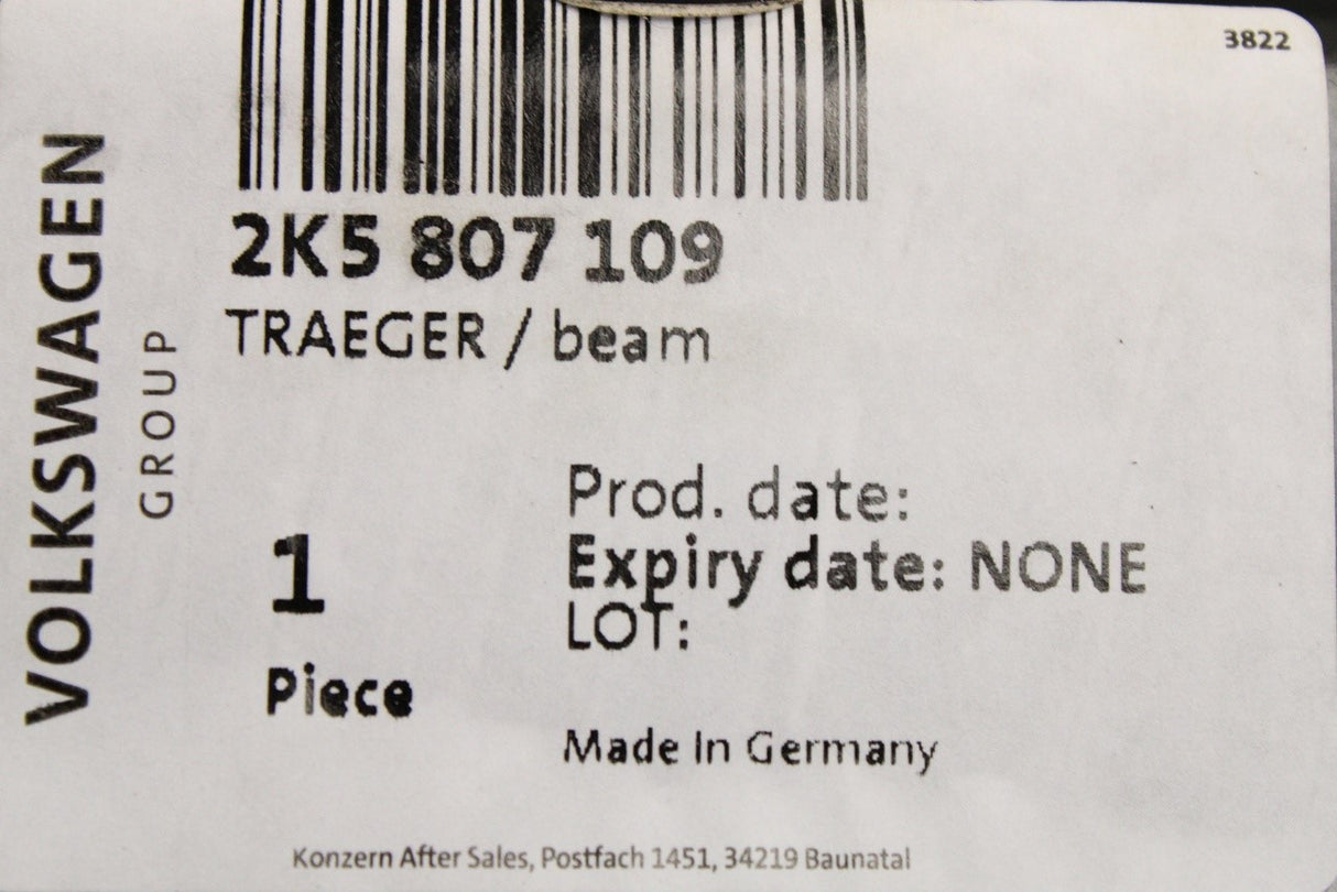 VW Caddy 2K 2016-2020 bumper reinforcement crash bar (front) 2K5807109