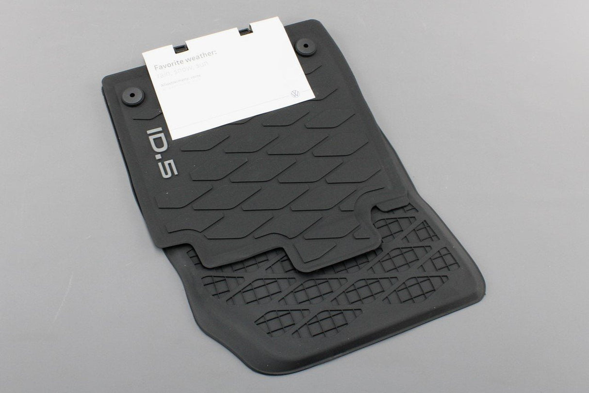 VW ID.5 2022-on front all-weather rubber floor mats RHD 11E061502A 82V