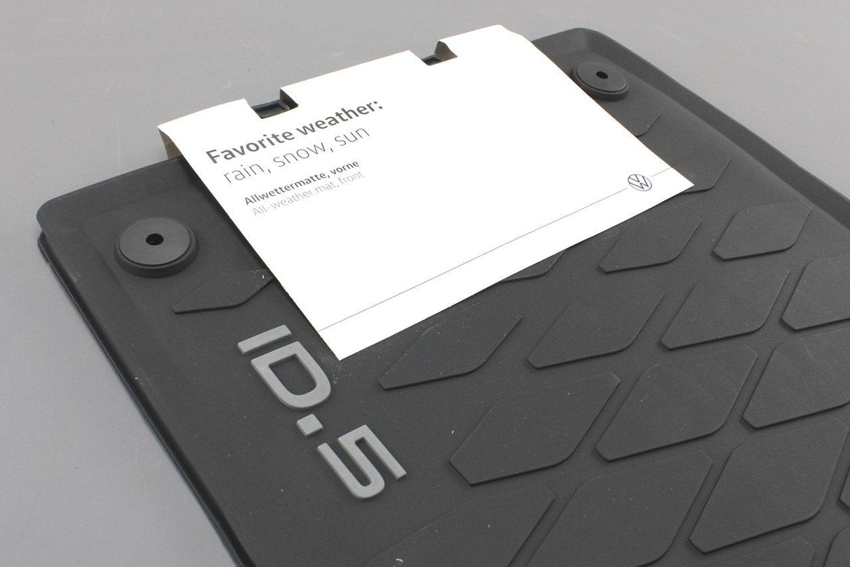 VW ID.5 2022-on front all-weather rubber floor mats RHD 11E061502A 82V