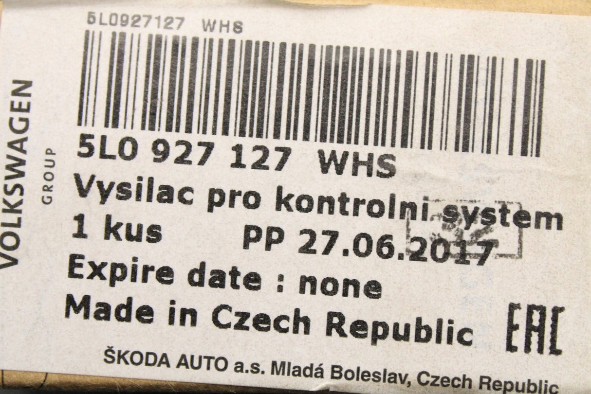 Skoda Yeti 2010-17 tyre pressure set switch 5L0927127 WHS