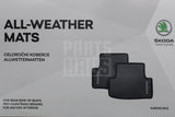 Skoda Karoq 2018-on rear all weather rubber floor mats 57A061512A