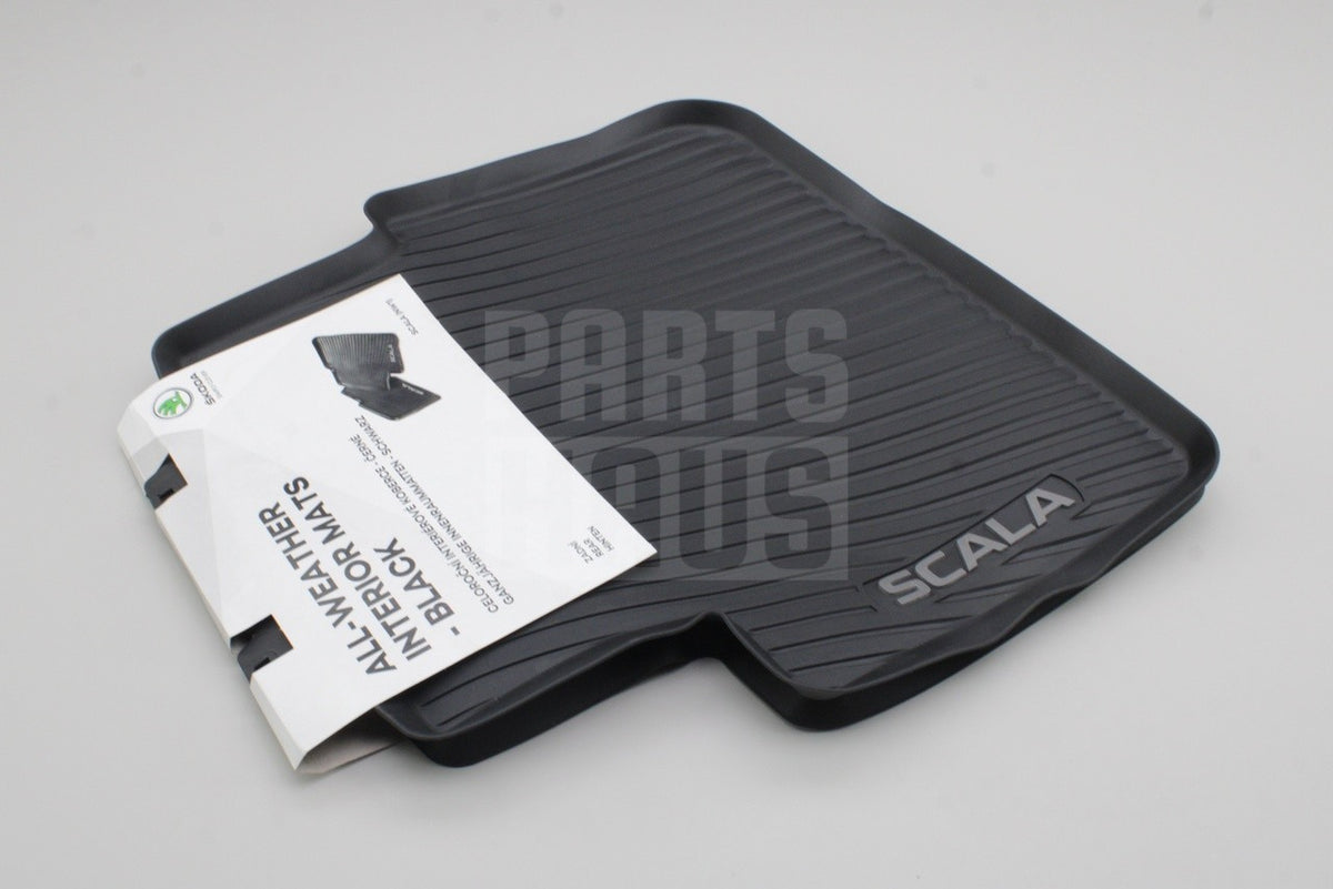 Skoda Scala 2019-on rear all weather rubber floor mats 657061512, view 1
