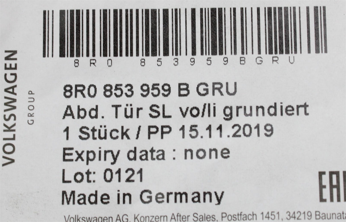 Audi Q5 2009-2017 front lower exterior door trim (left) 8R0853959B GRU