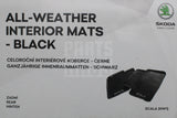 Skoda Scala 2019-on rear all weather rubber floor mats 657061512