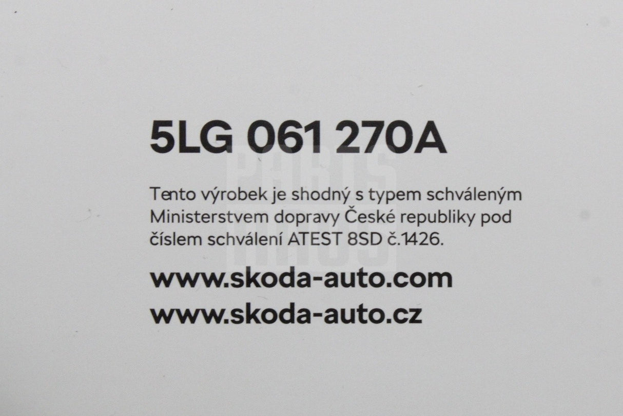 Skoda Enyaq 2021-on RHD prestige textile floor mats set 5LG061270A