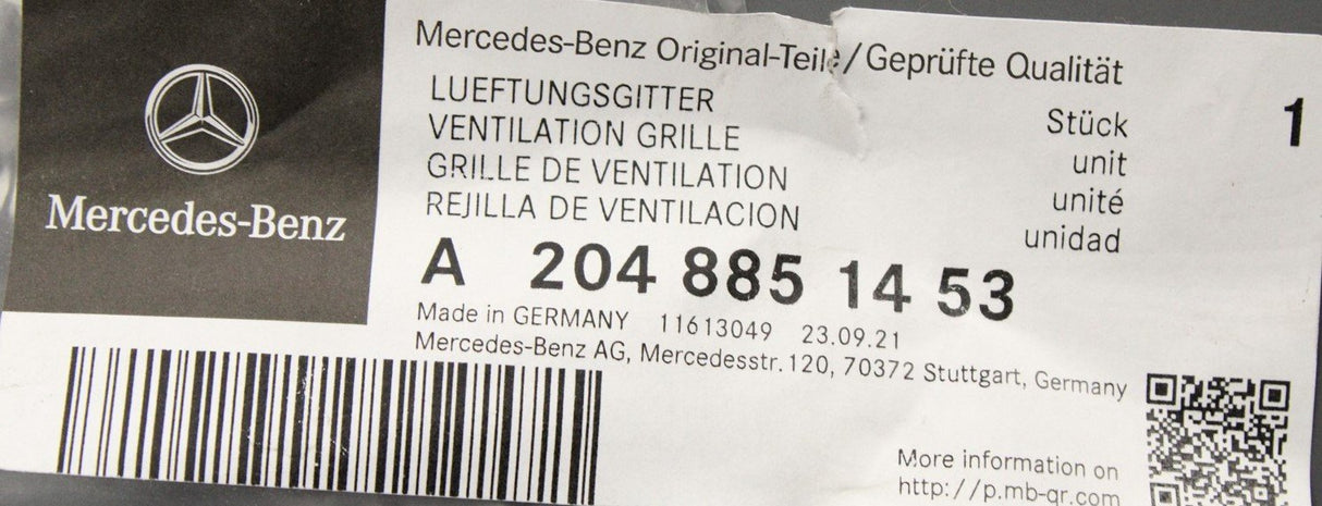 Mercedes-Benz C-Class front lower grille (right) A2048851453