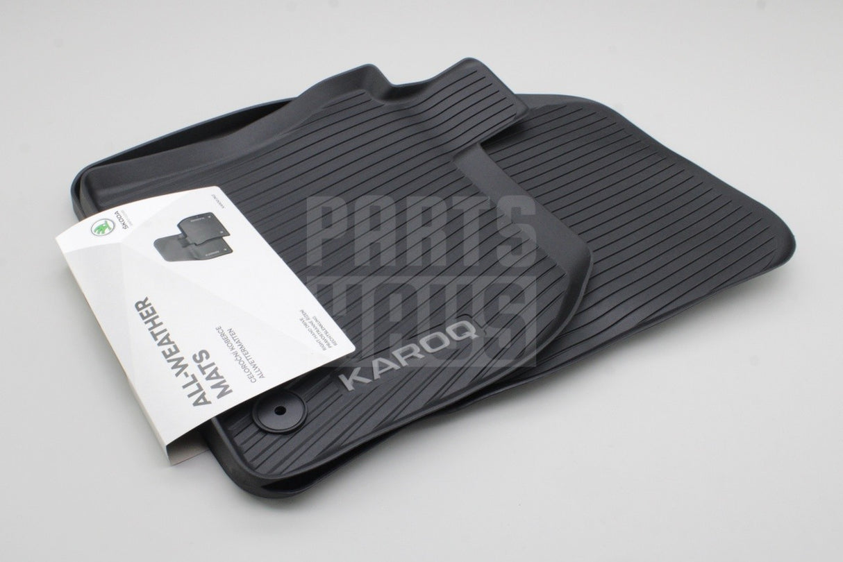 Skoda Karoq 18-on RHD all weather floor mats set 57C061502A / 57A061512A