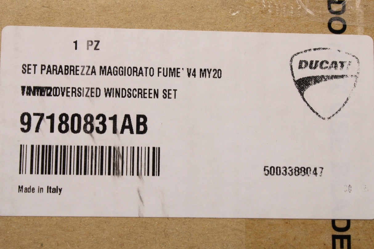 Ducati Panigale V4 2019-22 tinted oversized windscreen 97180831AB
