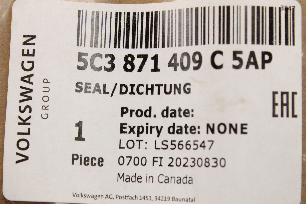 VW Beetle Cabriolet 13-19 windscreen top roof rubber seal 5C3871409C 5AP