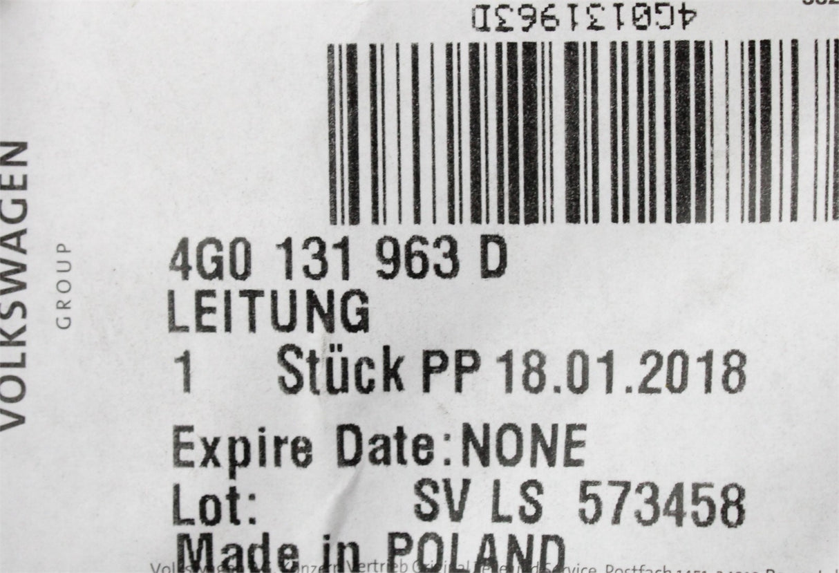 Audi A6 2015-18 A7 3.0 TDI adblue reduction agent filler pipe 4G0131963D