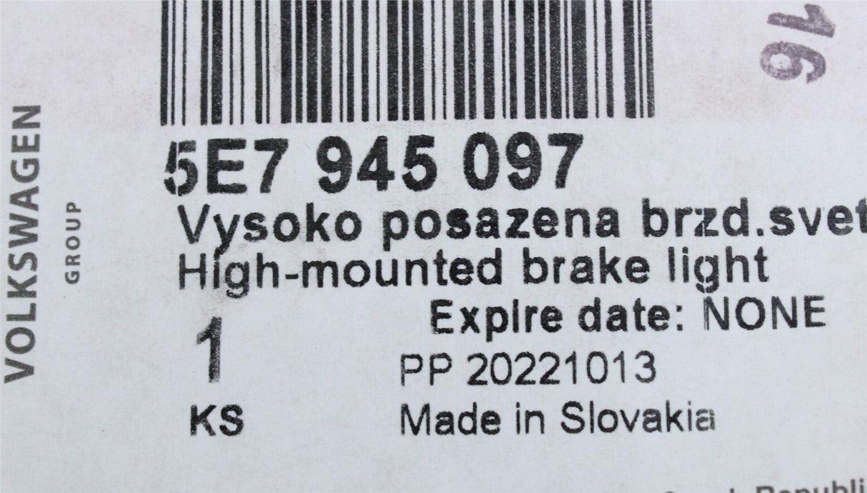 Skoda Octavia Estate 20-on Enyaq Kodiaq additional brake light 5E7945097