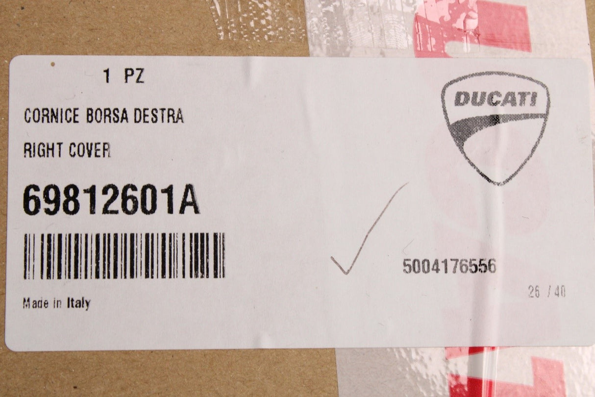 Ducati Multistrada V4 2021-on pannier lid cover (right) 69812601A