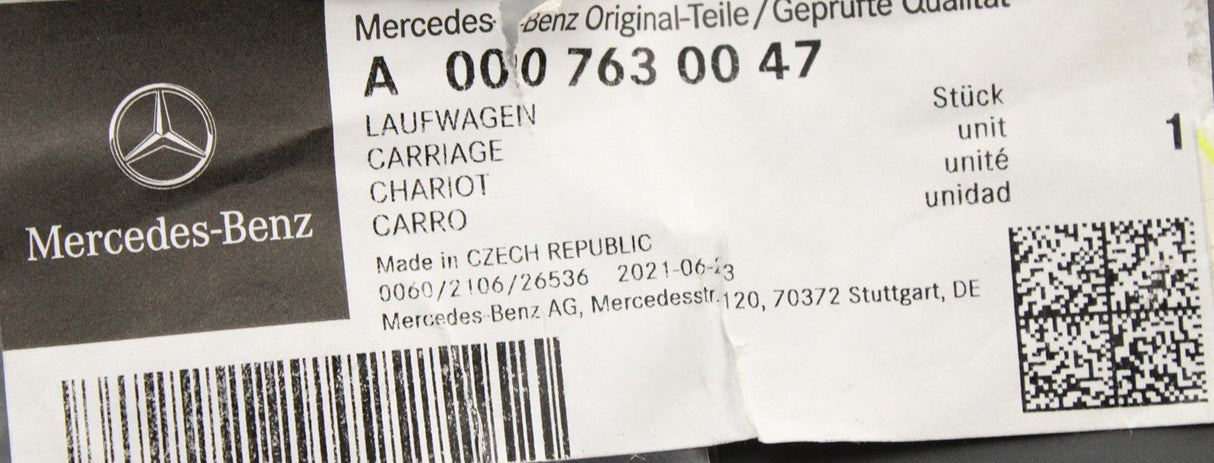 Mercedes-Benz sliding side door roller A0007630047