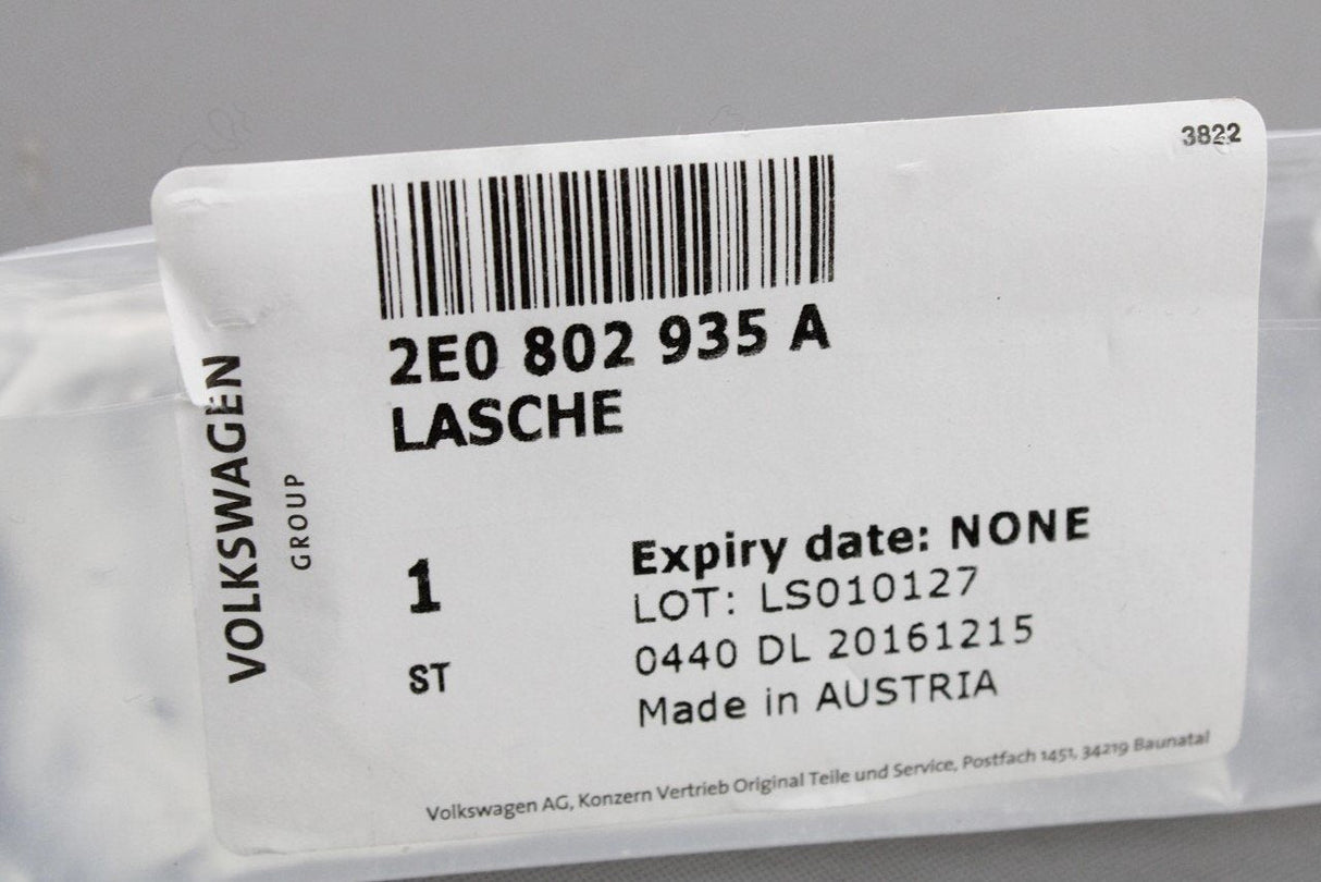 VW Crafter 2012-2016 spare wheel bracket strap 2E0802935A