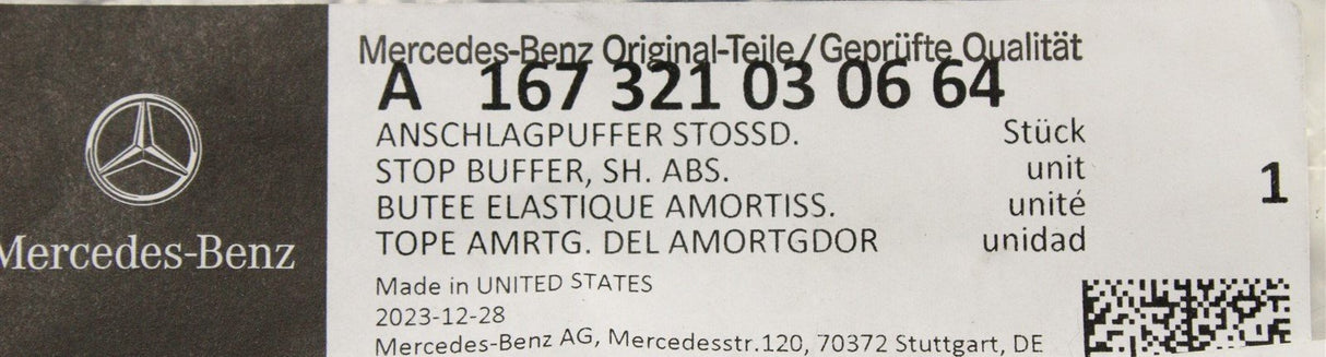 Mercedes-Benz GLE suspension buffer bump stop (front) A167321030664