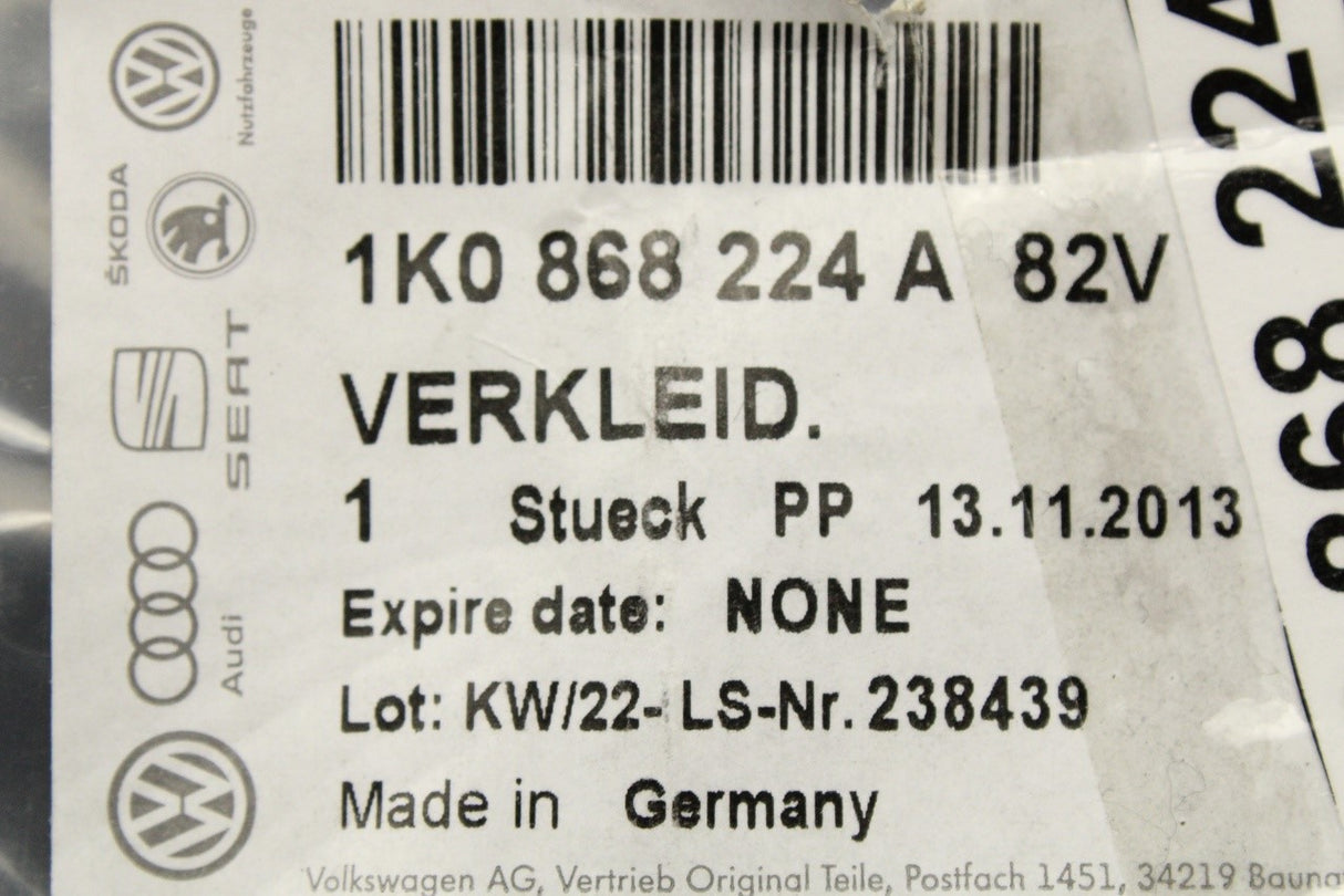VW Golf MK6 2009-2013 centre A pillar trim (right) 1K0868224A 82V