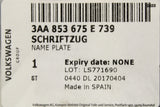 VW Scirocco Passat B7 CC rear 2.0 TDI lettering badge 3AA853675E 739