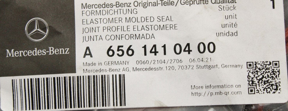 Mercedes-Benz elastomeric molded intake manifold seal A6561410400