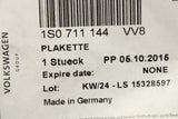 VW Up! 2012-16 gear knob badge 1S0711144 VV8