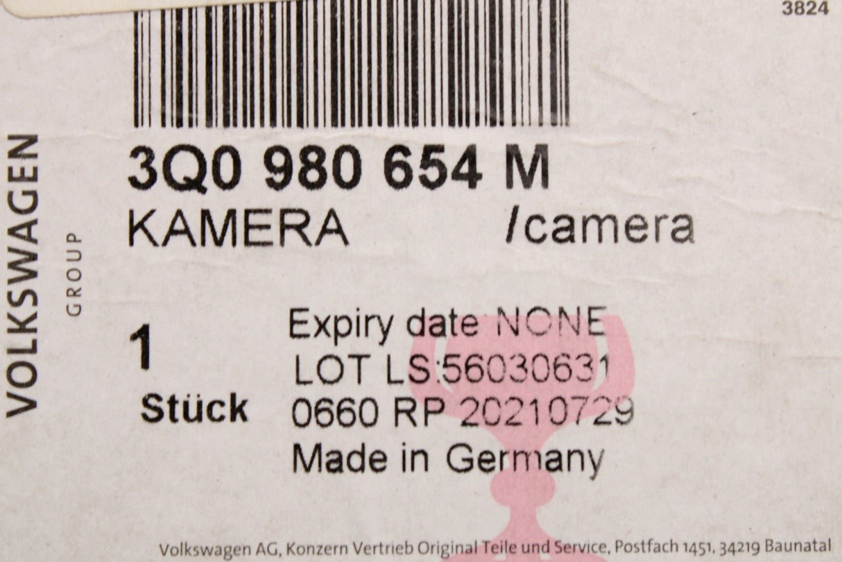 Audi A1 Q3 SQ3 RSQ3 SEAT Tarraco 2019-on front assist camera 3Q0980654M