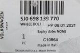Skoda locking wheel nut and key (770) 5J0698139 770
