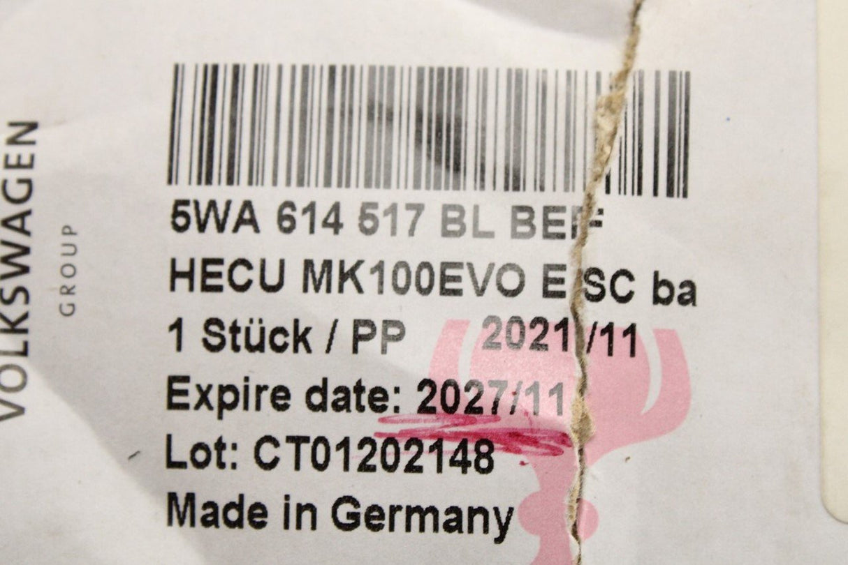VW Golf MK8 Audi A3 Skoda SEAT 2020-on ABS control unit 5WA614517BL BEF