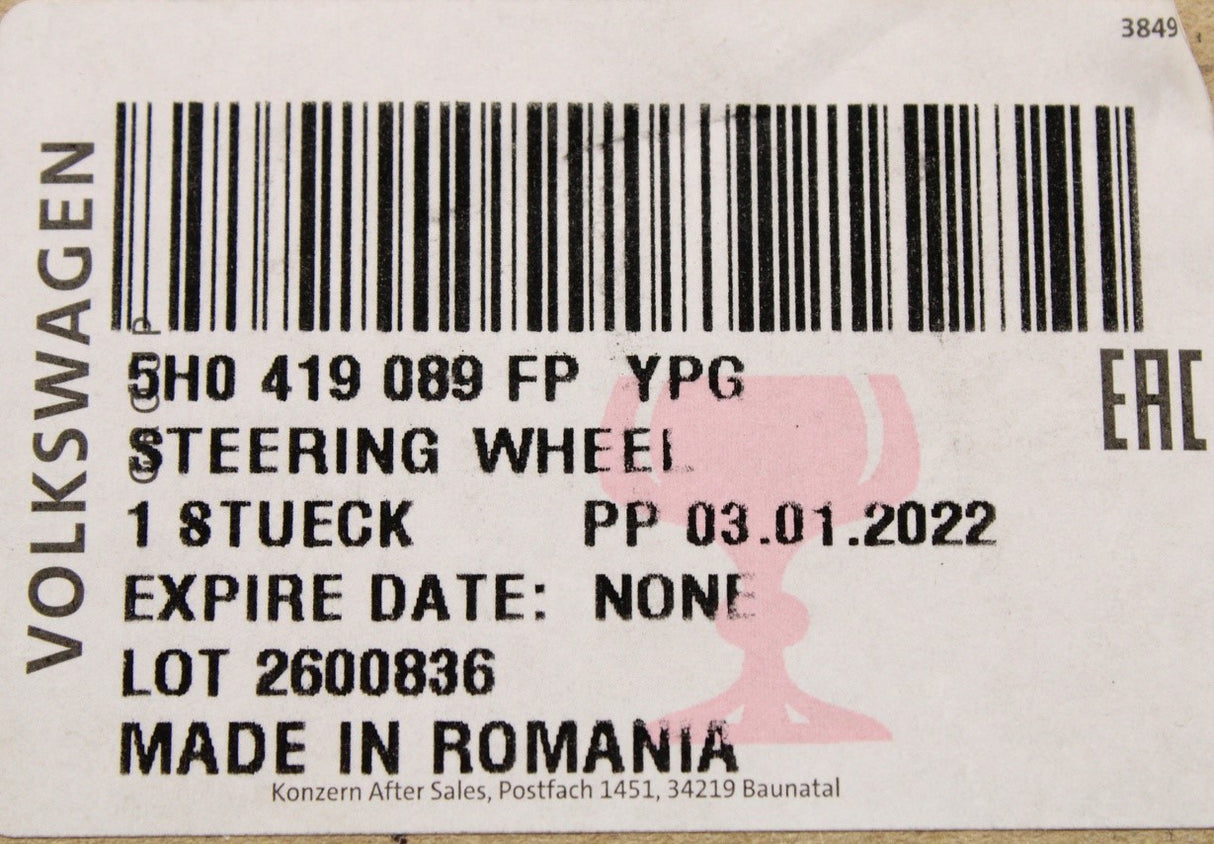 VW Golf MK8 Arteon T-Roc 2020-on sport steering wheel 5H0419089FP YPG