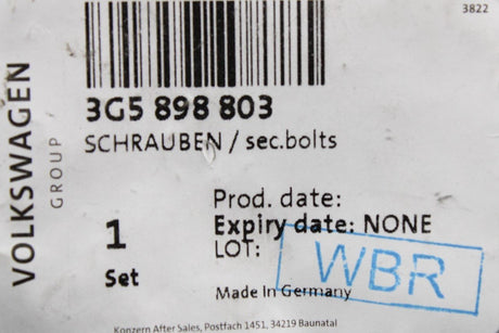VW Arteon Passat B8 Skoda Superb sunroof securing bolts set 3G5898803