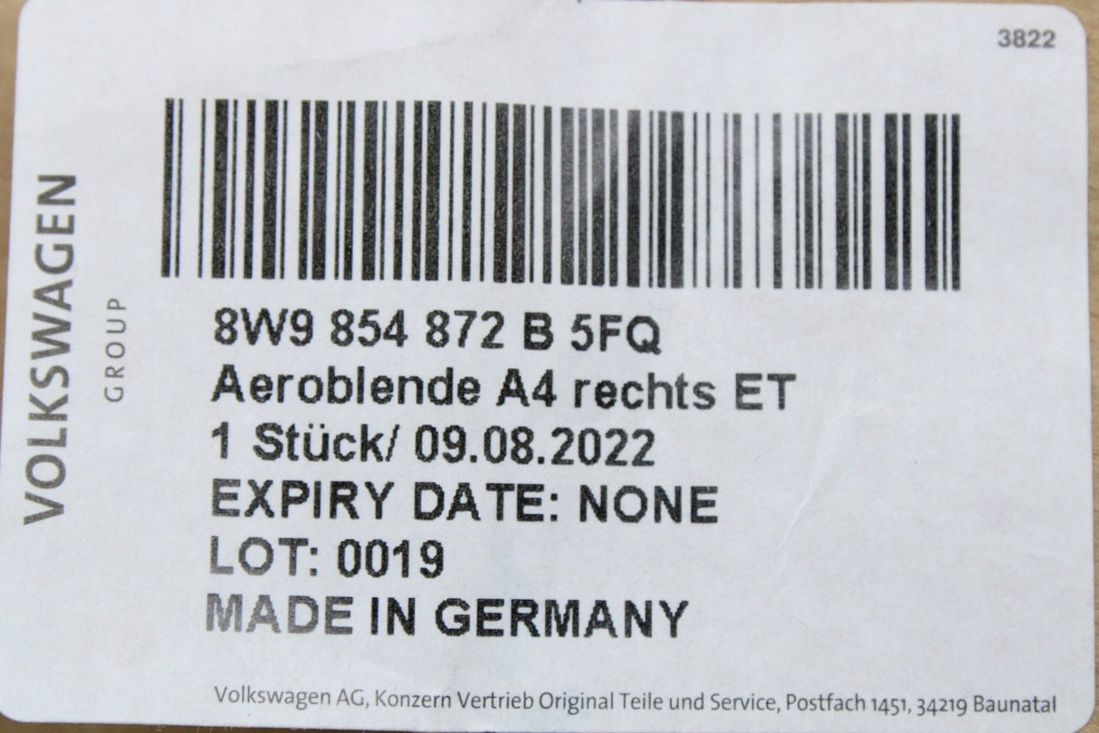 Audi A4 S4 RS4 Avant 16-25 rear lid side spoiler (right) 8W9854872B 5FQ