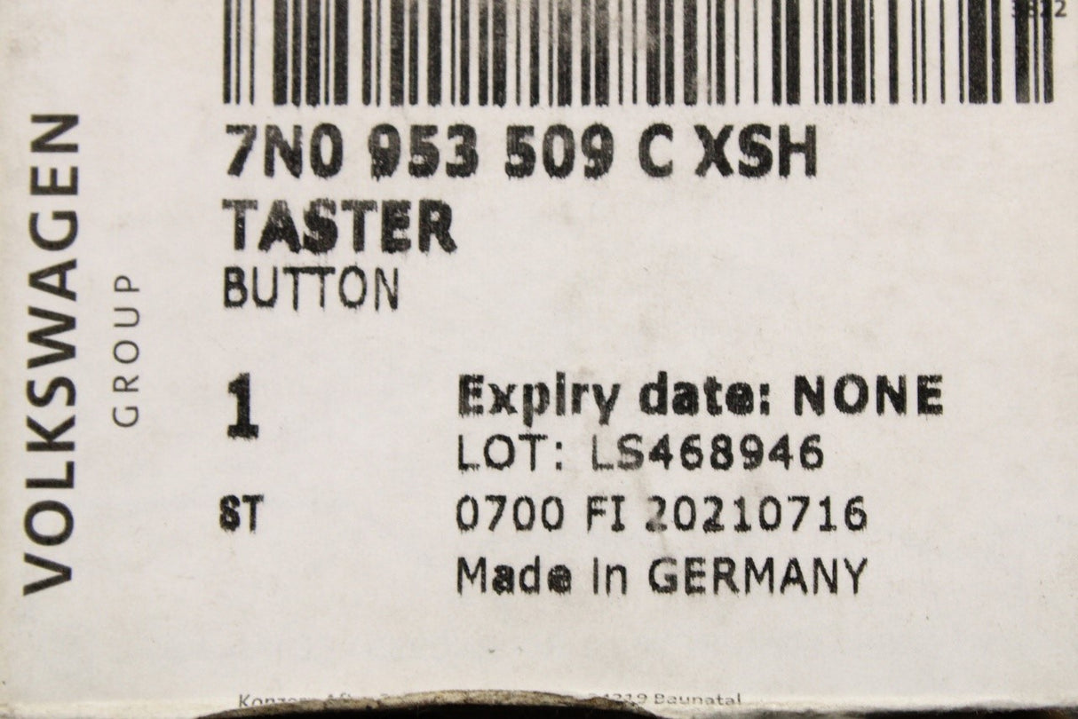 VW Sharan SEAT Alhambra 2011-21 hazard light switch 7N0953509C XSH