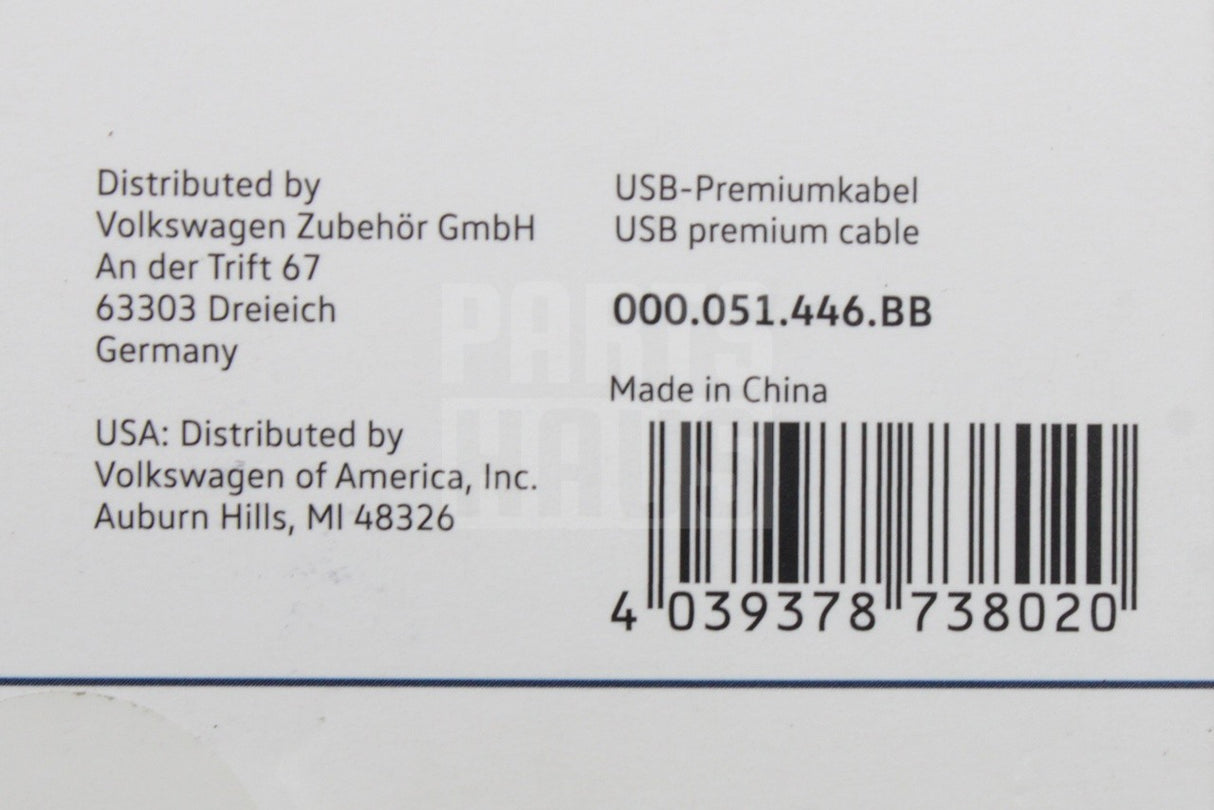VW Volkswagen USB-C to Apple Lightning iPhone cable 70cm 000051446BB