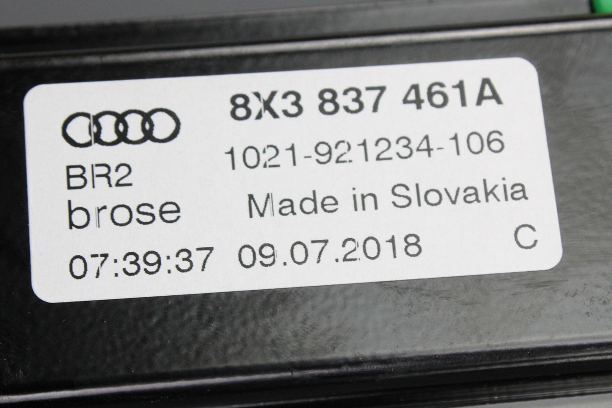 Audi A1 2011-2018 front left window regulator (3 door) 8X3837461A