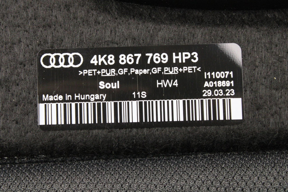 Audi A7 RS7 2019-on luggage parcel shelf cover section 4K8867769 HP3