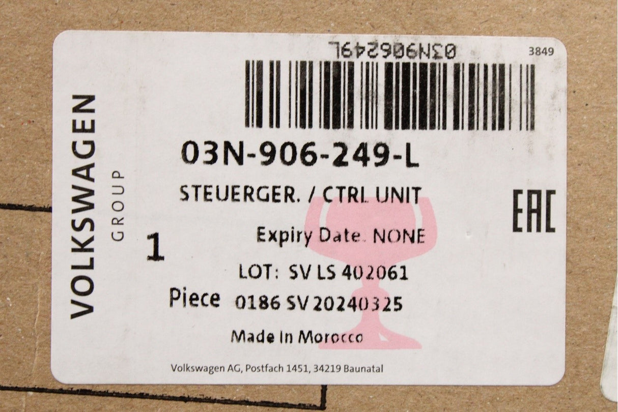 VW Crafter 2017-on coolant circuit control unit 03N906249L