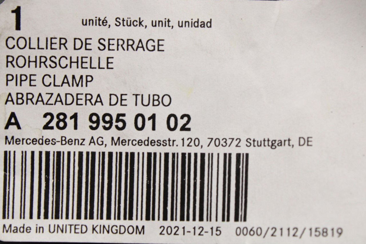 Smart exhaust pipe clamp A2819950102