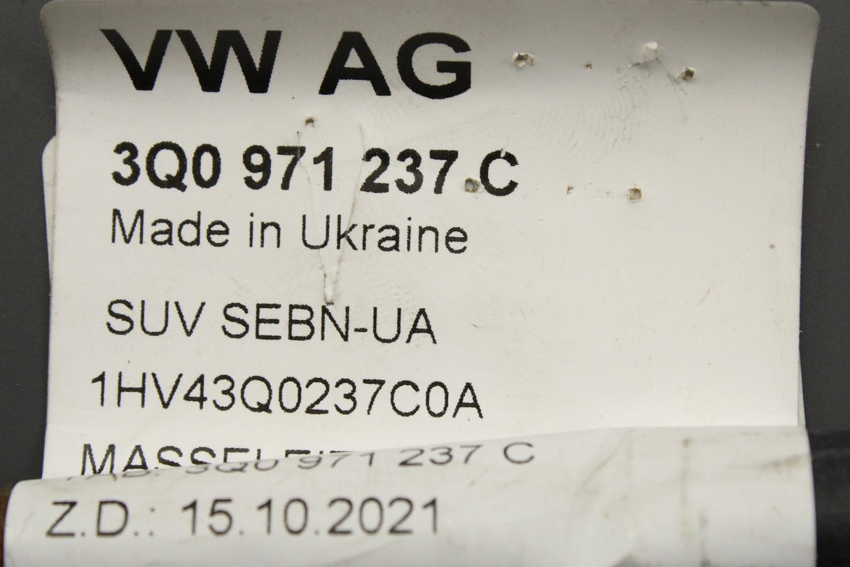 VW Passat Audi A3 Skoda SEAT high voltage battery ground line 3Q0971237C
