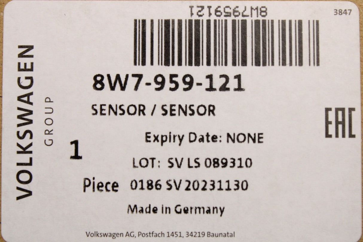 Audi A5 Cabriolet 2017-on anti-theft alarm sensor (left) 8W7959121